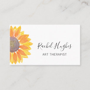 Art Therapist Carte de visite de tournesol