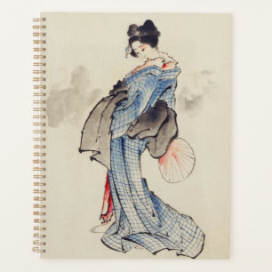 Art traditionnel japonais de geisha en kimono