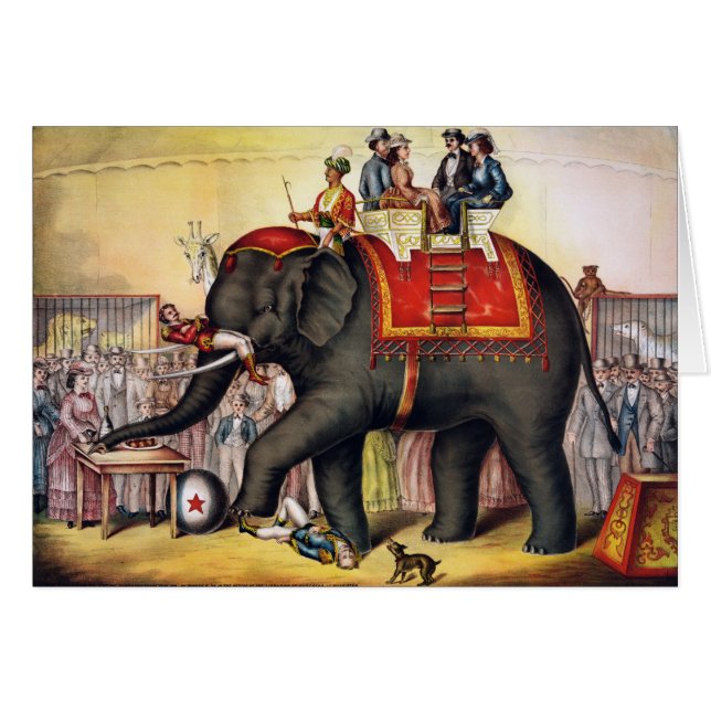 Art vintage d'affiche de cirque - exécution de (Devant horizontal)