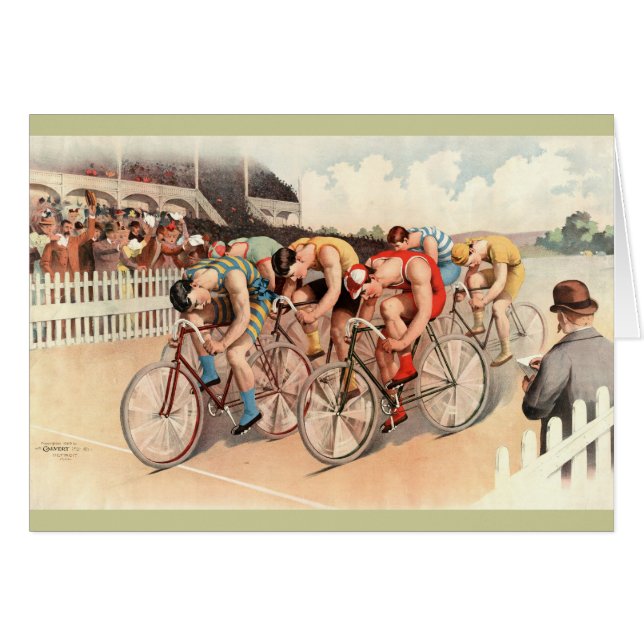 Art vintage d'affiche de course de bicyclette (Devant horizontal)