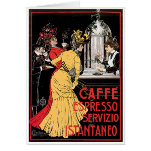 Art vintage d'annonce de boissons de café de café