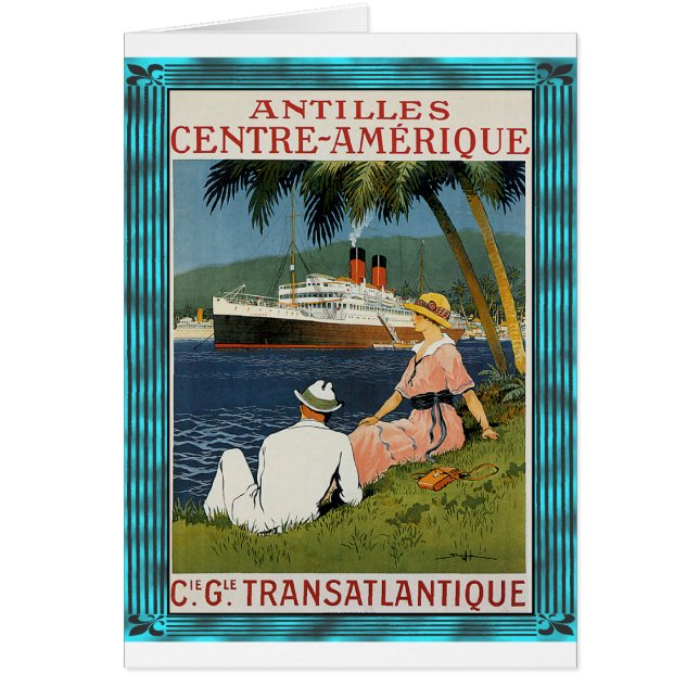 Art vintage de croisière des Antilles (Devant)