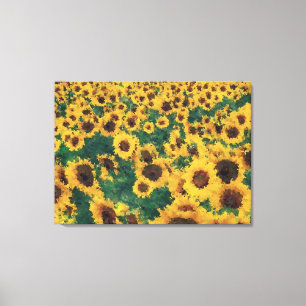 Art vintage de peinture de tournesol - Toile envel