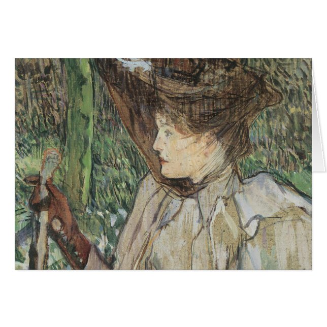 Art vintage, Femme avec gants par Toulouse Lautrec (Devant horizontal)