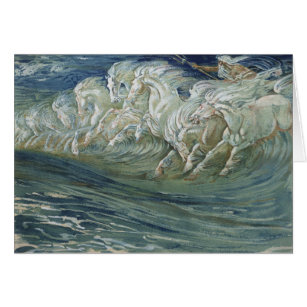 Art vintage - les chevaux de Neptune,