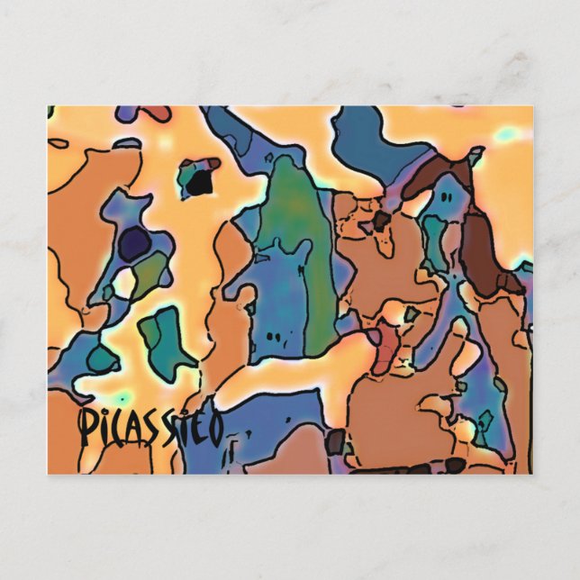 Art Whimsical Animal Farm Carte postale par PiCass (Devant)