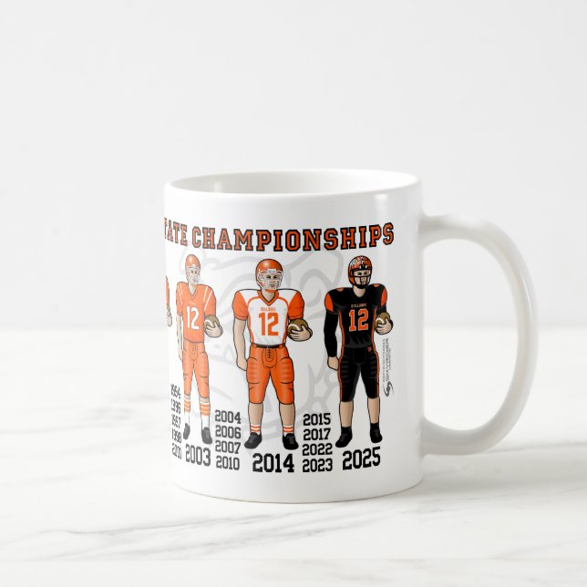 Artesia Bulldogs Football State Champ Uniforms Mug (Droite)