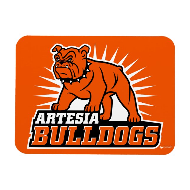 Artesia Bulldogs Logo principal Magnet flexible (Horizontal)