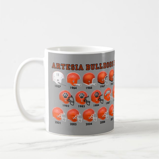 Artesia Bulldogs State Champs Casque Mug (Gauche)