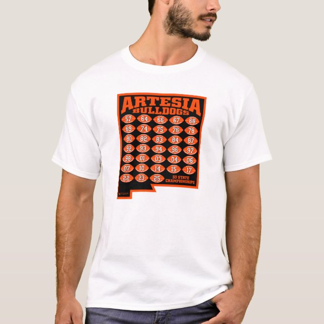 Artesia Bulldogs State Champs Football T-Shirt (Devant)