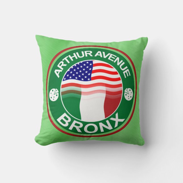 Arthur Ave Bronx Oreiller Italien Américain (Recto)