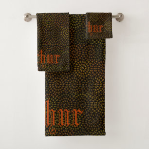 Arthur, Nom Logo Sur Abstrait Lion Motif,