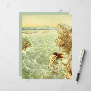Arthur Rackham Illustration Nymphe sur un papier r