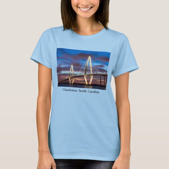 Arthur Ravenel Bridge À T-Shirt De Nuit (Devant)