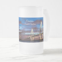 Arthur Ravenel Bridge La Nuit Frosted Mug