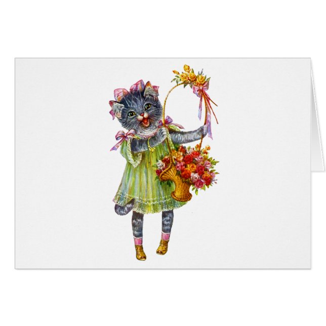 Arthur Theile Kitty Chat avec panier à fleurs (Devant horizontal)
