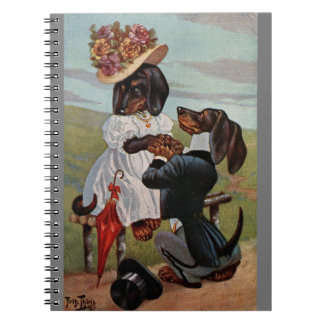Arthur Thiele Dachshund propose un Carnet Spiral