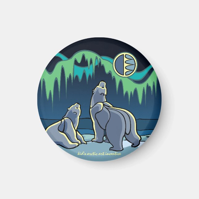 Artic Art Frigo Magnet Ours Polaire Cadeaux d'Art (Devant)