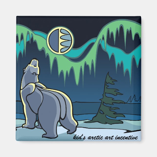 Artic Art Frigo Magnet Ours Polaire Cadeaux d'Art (Devant)