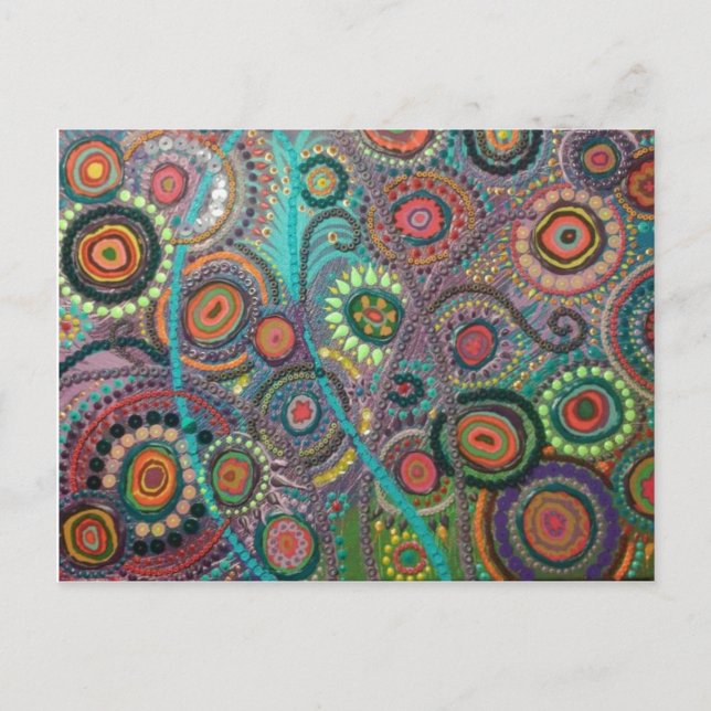 Artichicks art sur une carte postale (Peacock) (Devant)