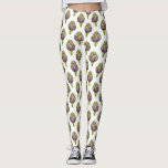 Artichoke Purple Leggings Motifs<br><div class="desc">Motif Whimsical de l'aquarelle illustration de l'artichaut transformé en motif.</div>