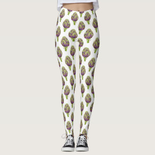 Artichoke Purple Leggings Motifs