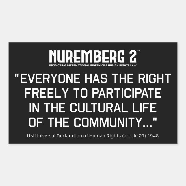 Article 27 Déclaration des Stickers Droits de l'Ho (Devant)