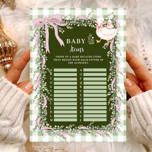 Articles de bébé Silly Goose Vert Sauge Jeu de l'A (Créateur téléchargé)