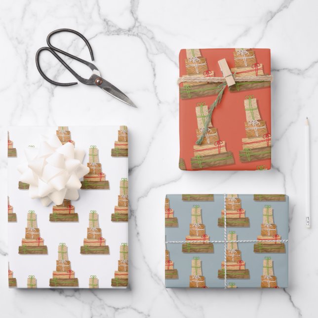 Articles favoris Papier Brown Paquets Noël (Recto)