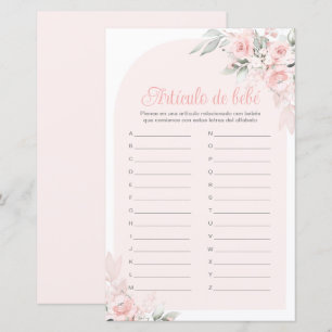 Artículo de bebé juego para Baby shower Niña