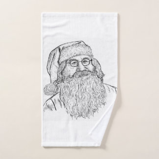 Artisan Noël : Portrait de Père Noël pointilliste