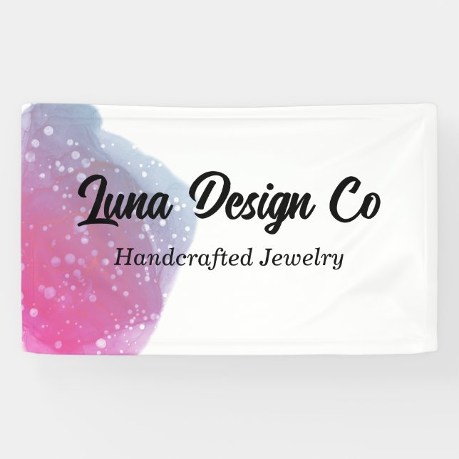 Artisanat Arc-en-ciel rose peint Afficher Bannière (Horizontal)