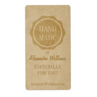 Artisanat artisanal étiquette