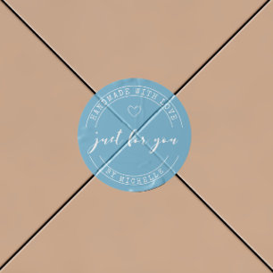 Artisanat Avec Amour Bleu Léger Sticker Personnali