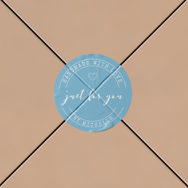 Artisanat Avec Amour Bleu Léger Sticker Personnali (Créateur téléchargé)