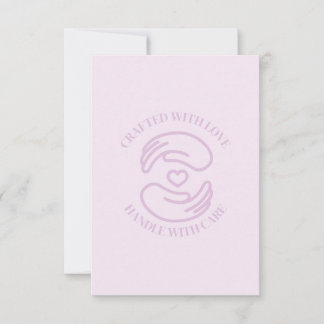 Artisanat carte de remerciements avec amour