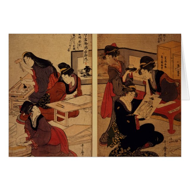 Artisans faisant une gravure sur bois, c.1857 (Devant horizontal)