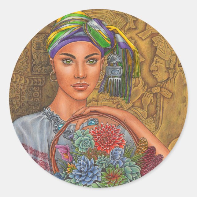 "Artisans : tisserand de panier" autocollant (Devant)