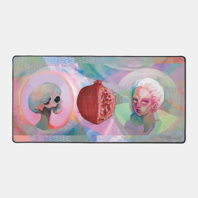 Artist mousepad - Mystic Pomegranate Desk Mat (Recto)