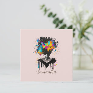 Artiste Abstraite Afro Woman   Noir et blanc