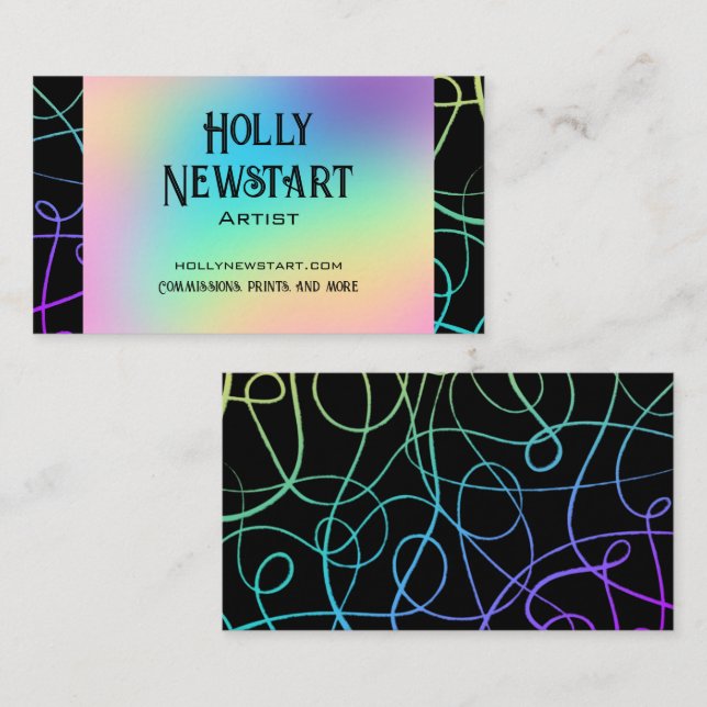 Artiste coloré Cartes de visite (Devant / Derrière)