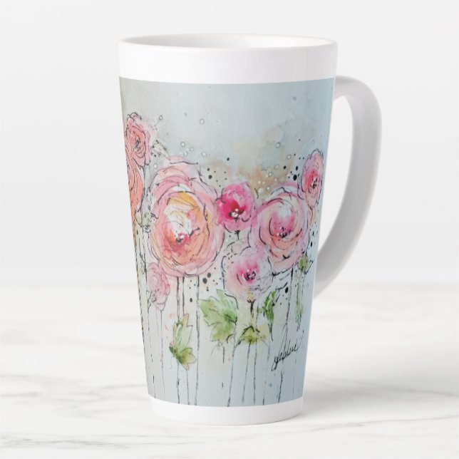 Artiste de ferme Blossom Latte Mug (Angle droit)