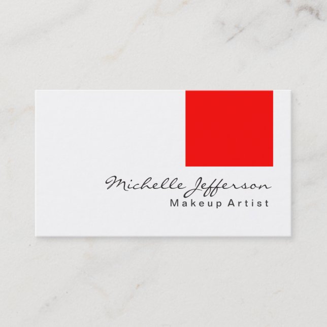 Artiste de maquillage branché Carte de visite de s (Devant)