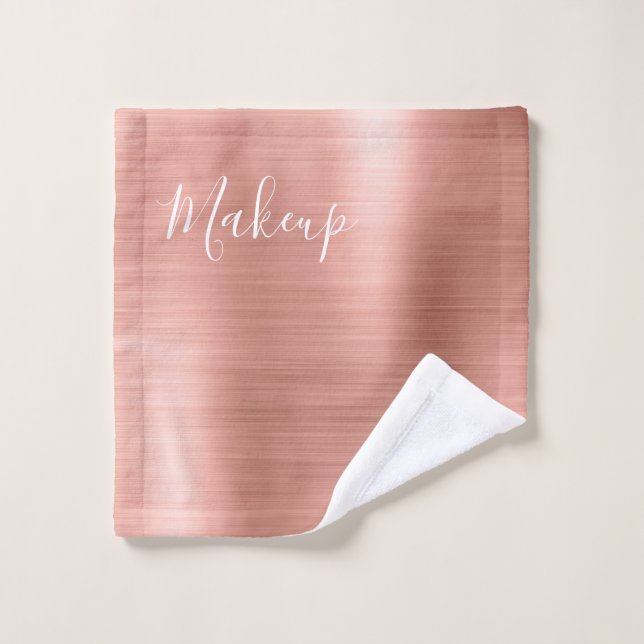 Artiste de maquillage rose en or métallique (Gant de toilette)