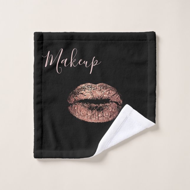 Artiste de maquillage rose Parties scintillant or  (Gant de toilette)