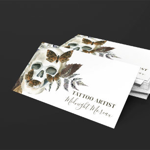 Artiste de tatouage crâne Carte de visite de code 