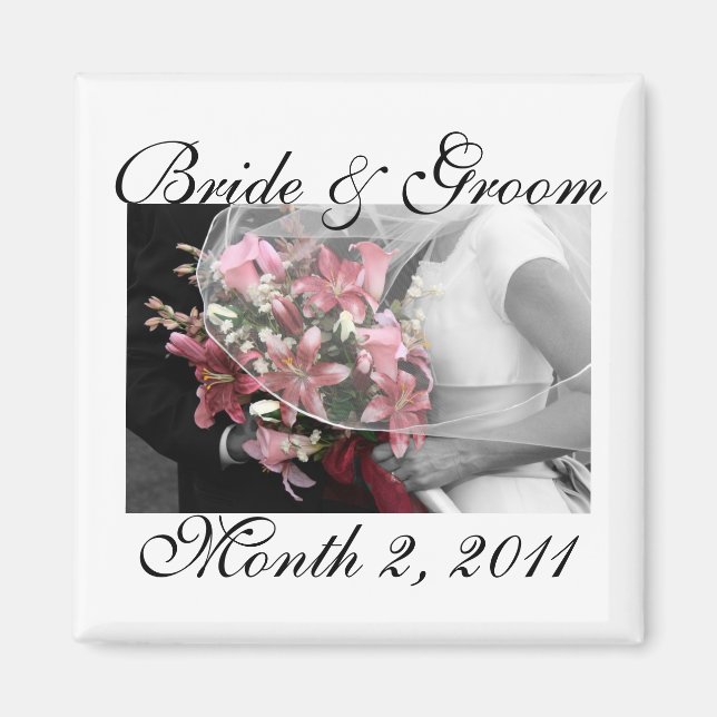 Artiste Enregistrer La Date Mariage Magnet (Devant)