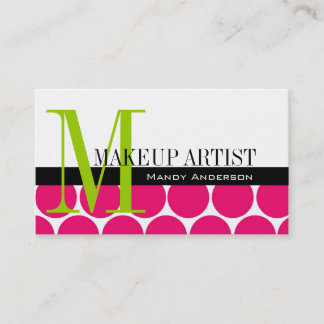 Artiste maquillage Carte de visite rose chaud