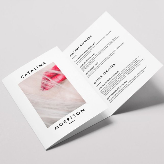 Artiste maquillage minimaliste Brochure salon Lèvr (Créateur téléchargé)