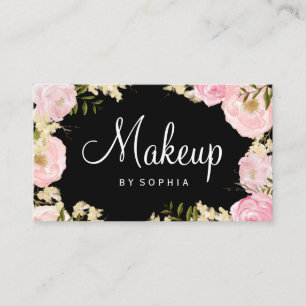 Artiste maquillage Moderne Floral Carte de visite 